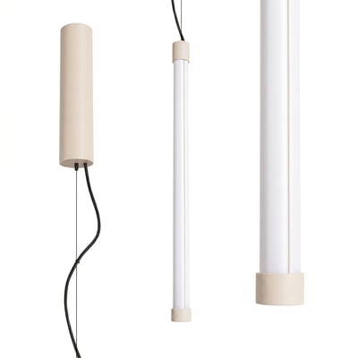 Suspension Acier Beige LED 1 Trang EDEN