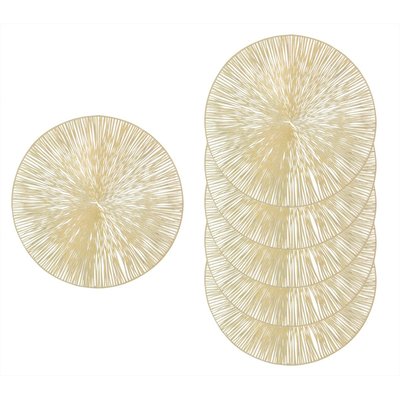 Sets de table en vinyle Fête (lot de 6) Doré 1 AUBRY GASPARD