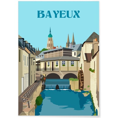 Affiche ville Bayeux L'AFFICHERIE