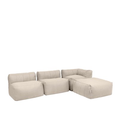 Pouf canapé modulaire 4 pièces intérieur et extérieur en oléfine toutes saisons Oeko-Tex® - ZEN ICON