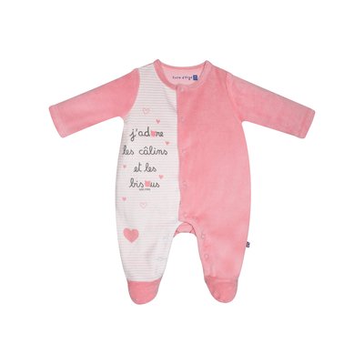 Dors bien inaya velours rase ouverture devant naissance SUCRE D'ORGE