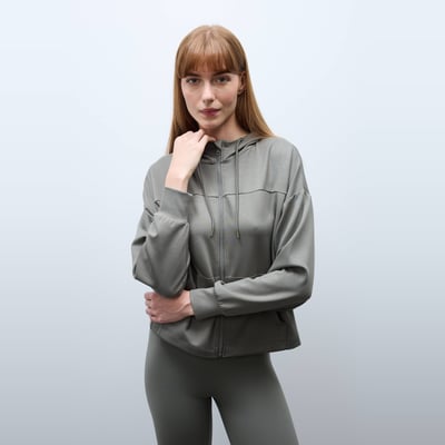 Sweat à capuche zippé fluide en viscose et polyamide MONOPRIX