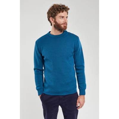 Pull marin uni en laine FOUESNANT ARMOR-LUX