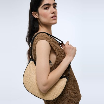 Sac à bandoulière en paille MONOPRIX