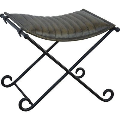 banc en cuir  et métal style atelier élégant RECOLLECTION