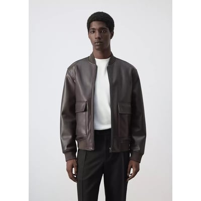 Blouson bomber simili-cuir MANGO MAN