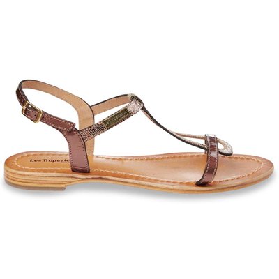 Sandales plates en cuir à brides HAMAT LES TROPEZIENNES PAR M BELARBI