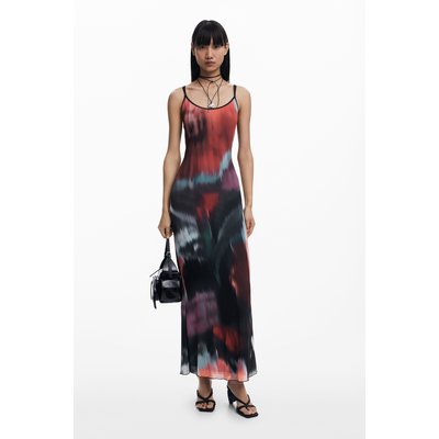 Robe midi à bretelles à fleurs DESIGUAL