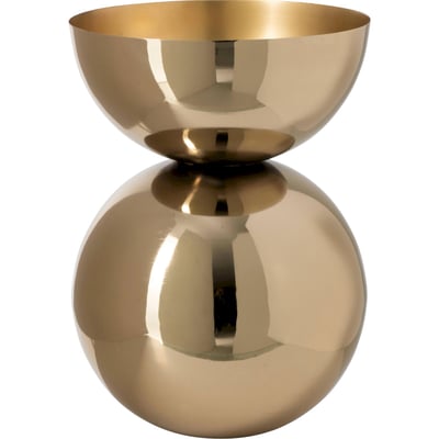 Vase rond brillant en métal RECOLLECTION