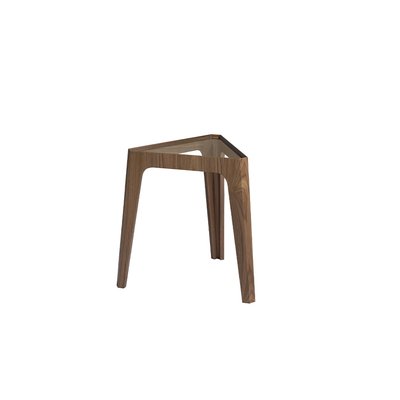 Table d'angle triangulaire en verre noyer ANGEL CERDA