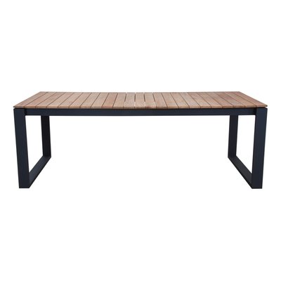 Table de jardin en teck et aluminium, MARCELO GESCOVA