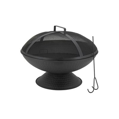 Brasero avec grille + couvercle en métal noir AUBRY GASPARD
