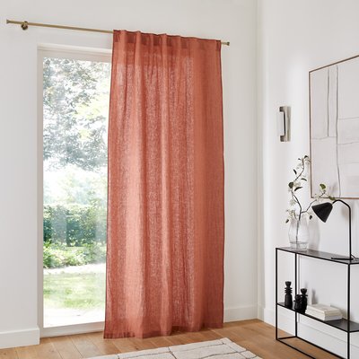 Onega Concealed Tab Top Curtain in Washed Linen LA REDOUTE INTERIEURS
