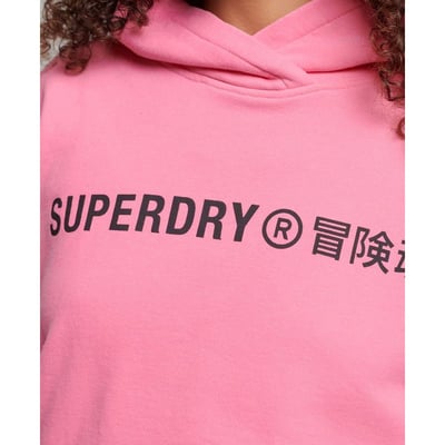 Sweat court droit à capuche Core Sport SUPERDRY