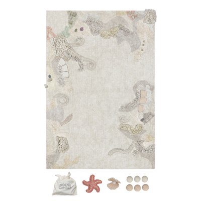 Tapis Rectangulaire en coton  Fond marin MERVEILLES DE LA MER LORENA CANALS