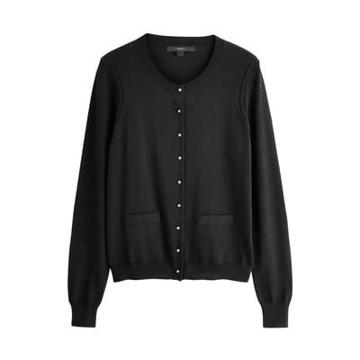 Cardigan ras du cou en coton majoritaire doux NEXT