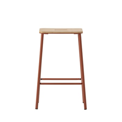 Lot de 2 tabourets de bar en bois et métal H65cm- NOKI DRAWER