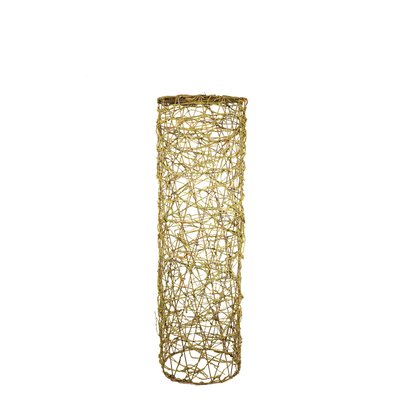 Socle vase décoratif en fer rotin H72 SIA DECO