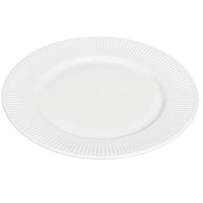 Assiette en porcelaine blanche striée 27x27x2cm WADIGA