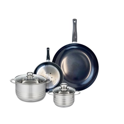 Batterie 2 poêles 20/32cm + 2 faitouts 14/20cm PRIMA BRILLANT ELO