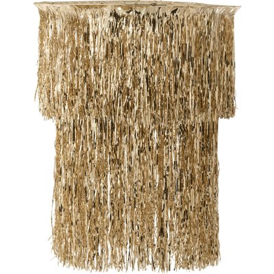 Abat-jour chandelier franges vinyle doré style glamour RECOLLECTION