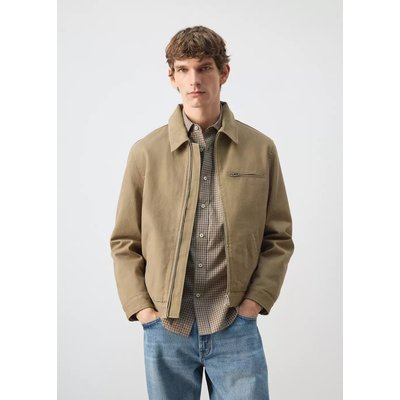 Veste en jean col velours côtelé MANGO MAN