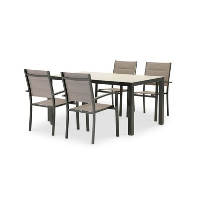 Salon de jardin, 4 chaises, TOKYO DEFORA HOME