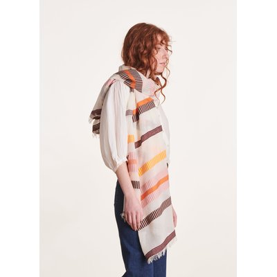 Foulard larges rayures LA FEE MARABOUTEE