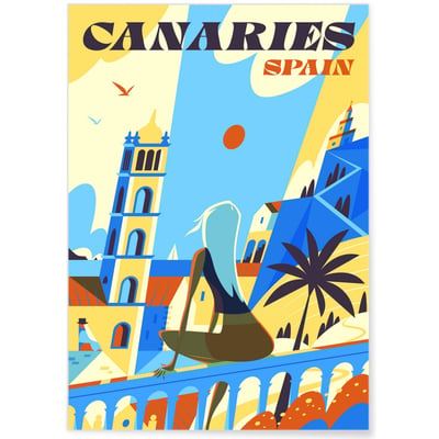 Affiche Îles Canaries L'AFFICHERIE