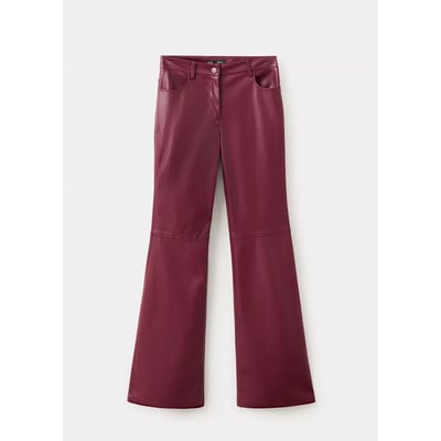 Pantalon flare cuir synthétique MANGO