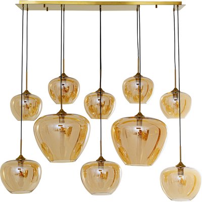Suspension en verre et acier, SPHERE KARE DESIGN