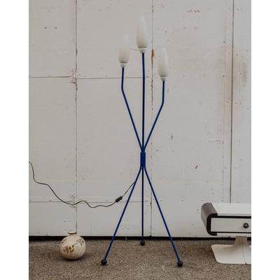Lampadaire bleu Julien N°381 - Bon état DEBONGOUT