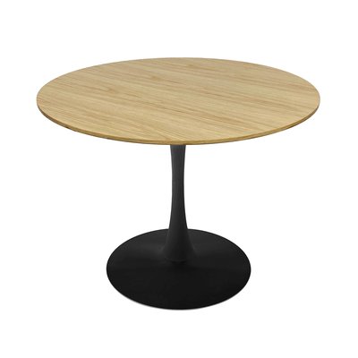 Table ronde en mélaminé 4 personnes Ø 100 cm, DARWIN OVIALA
