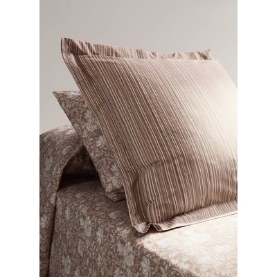 Deux taies d'oreiller percale de coton à fleurs 50x75 cm MANGO HOME