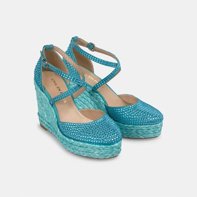 Sandales compensées à strass avec boucle ALMA EN PENA