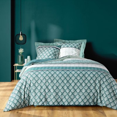 Housse de couette   STRIA Emeraude DECORATIE