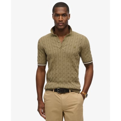 Polo en maille texturée à manches courtes SUPERDRY