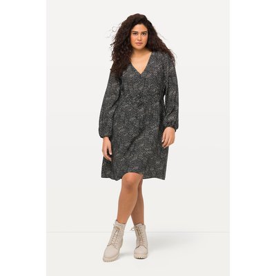 Robe midi à col en V et manches ULLA POPKEN