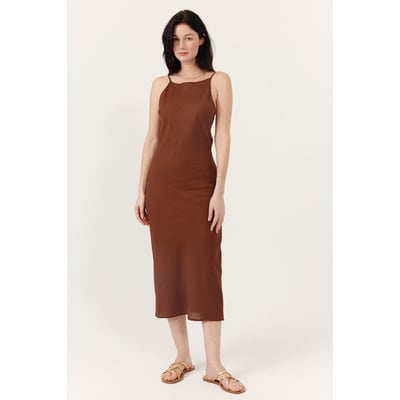 Robe longue à fines bretelles à dos dégagé Liora ARTLOVE