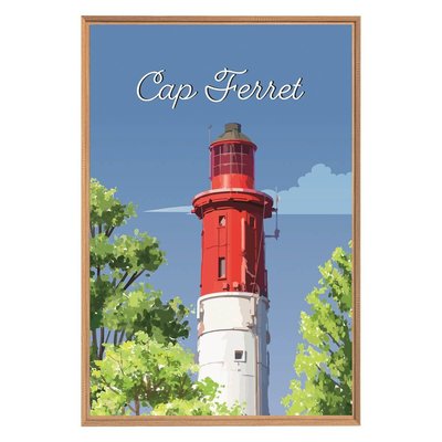 Tableau Mural Illustration Cap Ferret MER CEANOTHE