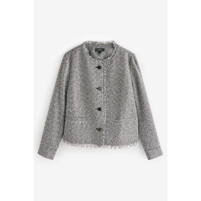 Veste en tissu bouclé sans col NEXT