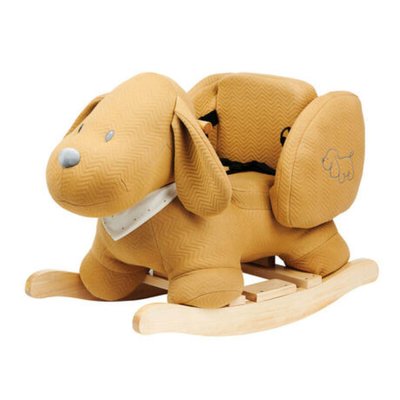 Bascule Charlie le chien jacquard caramel NATTOU