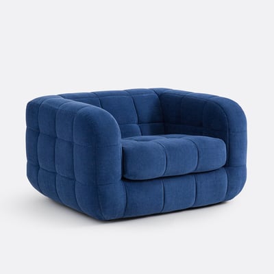 Fauteuil, en velours texturé, PIETA LA REDOUTE INTERIEURS