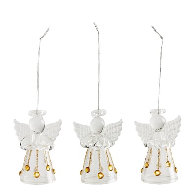 Coffret 3 mini anges en verre MATHILDE M