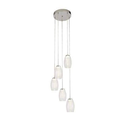 Elias 5 Light Multi-Drop Pendant Ceiling Light SO'HOME
