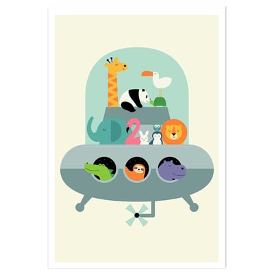 Affiche enfant ovni noah's ark HEXOA