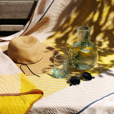 Drap de plage 185 g/m², BAIGNADE À SOCOA LE JACQUARD FRANCAIS