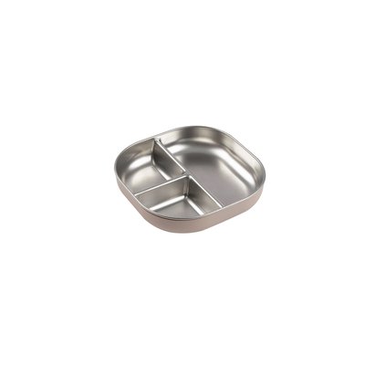 Assiette compartimentée bébé en inox micro-ondable BEABA
