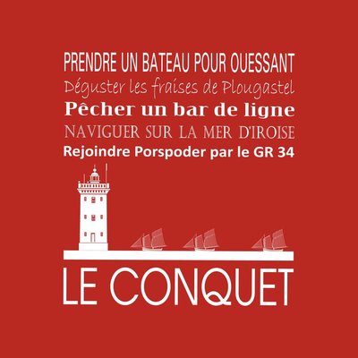 Tableau Mural Le Conquet ILLUSTRATION CEANOTHE