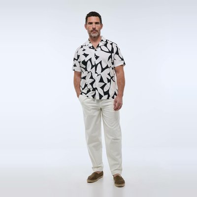 Chemise manches courtes col cuba en coton BIO GOTS MONOPRIX